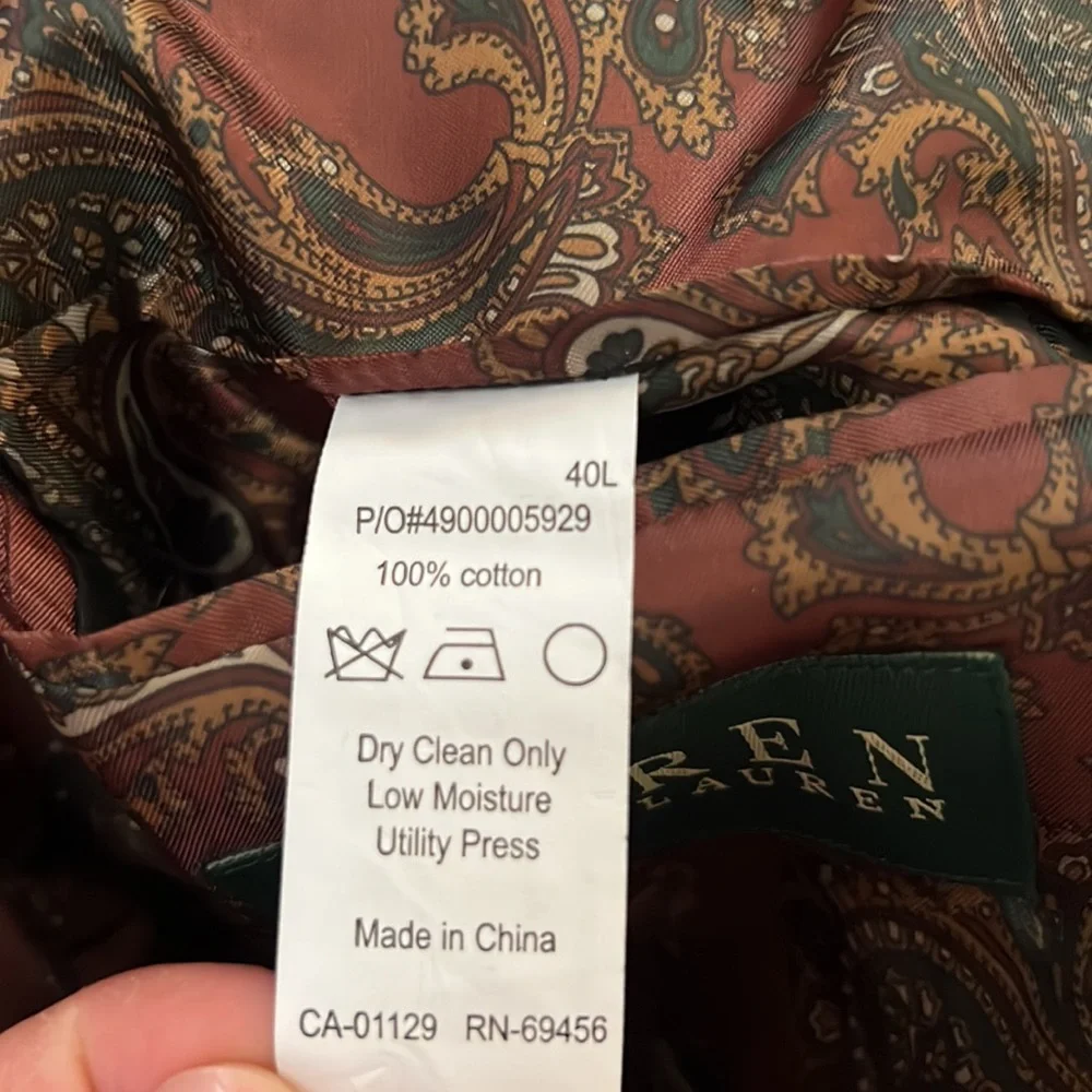 Ralph Lauren velvet jacket. Size L - Picture 10 of 14